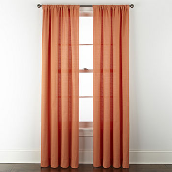 Home Expressions Stockholm Solid Light-Filtering Rod Pocket Curtain Panel