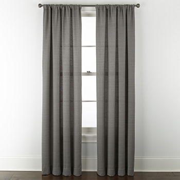 Home Expressions Stockholm Solid Light-Filtering Rod Pocket Curtain Panel
