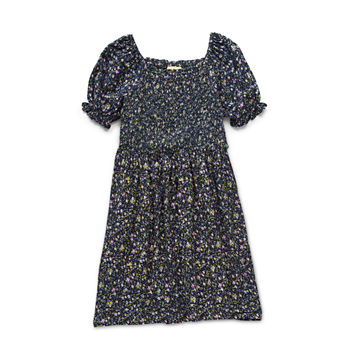 Thereabouts Little & Big Girls Short Sleeve Puffed Sleeve A-Line Dress