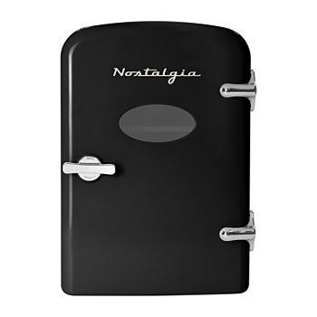 Nostalgia Retro 6-Can Personal Cooling And Heating Refrigerator With Dry Erase Door