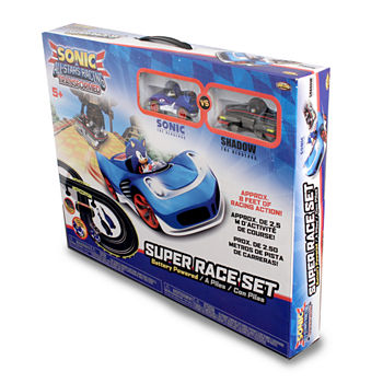 Sonic The Hedgehog All Stars Racing Transformed R/C Slot Car Set Race Set  Sonic And Shadow