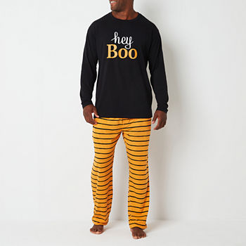 Hope & Wonder Hey Boo Mens Halloween 2-pc. Pant Pajama Set Big and Tall