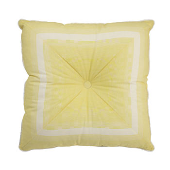 Waverly Paisley Verveine Tufted Stripe Square Decorative Pillow