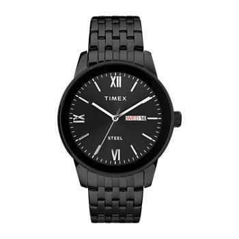 Timex Mens Black Stainless Steel Bracelet Watch Tw2t50400ji