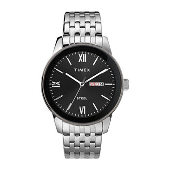 Timex Mens Silver Tone Stainless Steel Bracelet Watch Tw2t50300ji