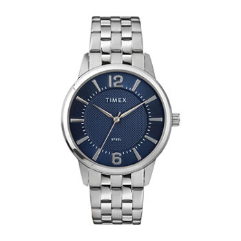 Timex Mens Silver Tone Stainless Steel Bracelet Watch Tw2t59800ji