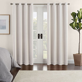 Eclipse Ambiance Chevron Draft Stopper Energy Saving 100% Blackout Grommet Top Curtain Panel