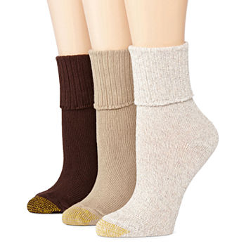 Gold Toe 3 Pair Turncuff Socks Womens
