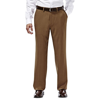 Haggar® eCLo™ Stria Classic Fit Flat Front Dress Pants
