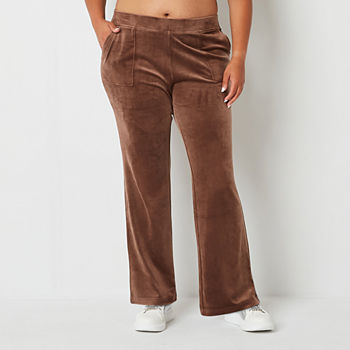 Juicy By Juicy Couture Womens Plus Mid Rise Velour Pant