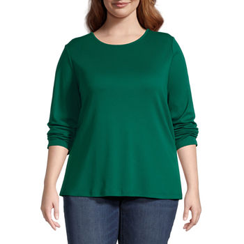 Plus Green Tops for Women - JCPenney