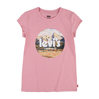 Levi's Big Girls Round Neck Short Sleeve Graphic T-Shirt