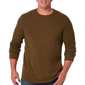mutual weave Big and Tall Mens Crew Neck Long Sleeve Regular Fit Thermal Top