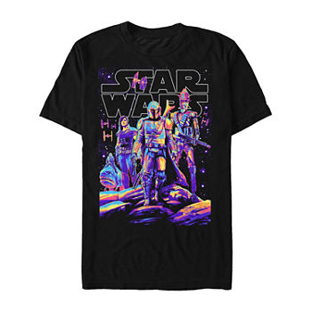 Big and Tall Mens Crew Neck Short Sleeve Slim Fit Star Wars Graphic T-Shirt