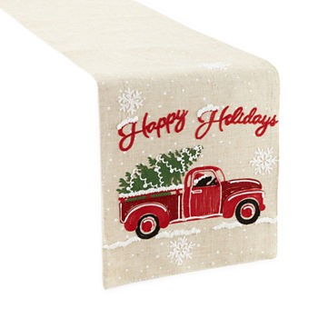 Homewear Happy Holidays Truck Table Runner