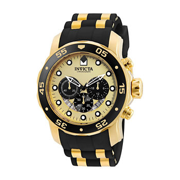 Invicta Pro Diver Mens Chronograph Black Strap Watch 24852