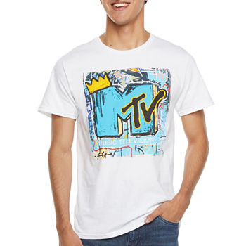 Mtv Street Art Mens Crew Neck Short Sleeve Regular Fit Graphic T-Shirt