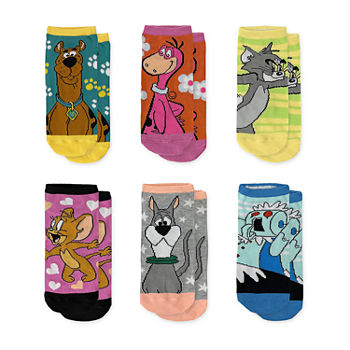 6 Pair Scooby Doo Low Cut Socks Womens