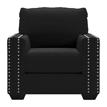 Signature Design by Ashley® Gleston Track-Arm Chair in Onyx Black