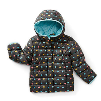 Okie Dokie Toddler Unisex Easy-on + Easy-off Hooded Packable Midweight Puffer Jacket