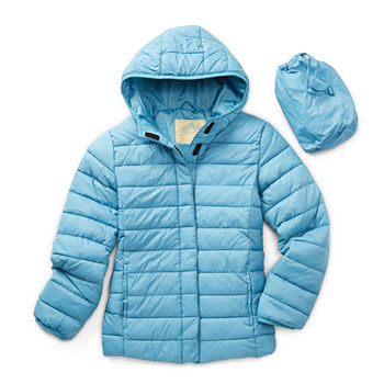 Thereabouts Little & Big Unisex Easy-on + Easy-off Adaptive Hooded Packable Midweight Puffer Jacket