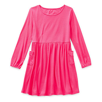 Thereabouts Little & Big Girls Long Sleeve A-Line Dress