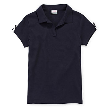 IZOD Little & Big Girls Short Sleeve Stretch Fabric Polo Shirt