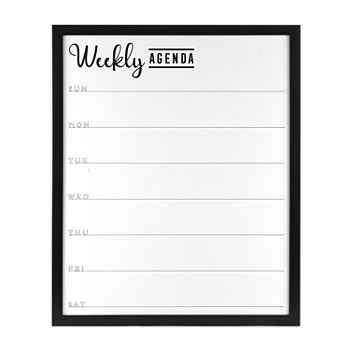 16x20 Weekly Agenda Black Dry Erase Board