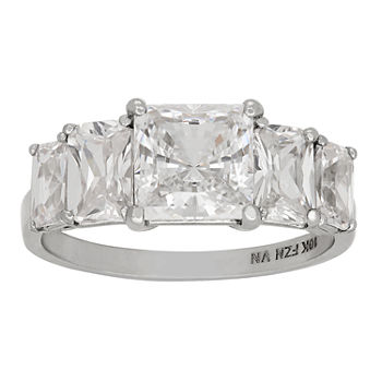 DiamonArt® Womens 3 3/4 CT. T.W. Lab Created White Cubic Zirconia 10K Gold Engagement Ring