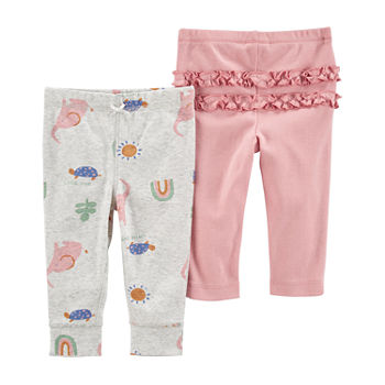 Carter's Baby Girls 2-pc. Cuffed Pull-On Pants