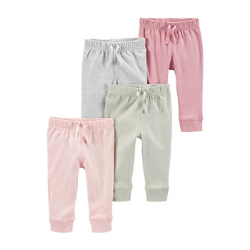 Carter's Baby Girls 4-pc. Cuffed Pull-On Pants