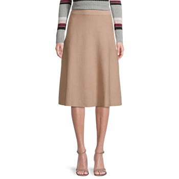 Liz Claiborne Womens Midi A-Line Skirt