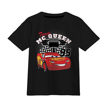 Disney Little & Big Boys Round Neck Cars Short Sleeve Graphic T-Shirt