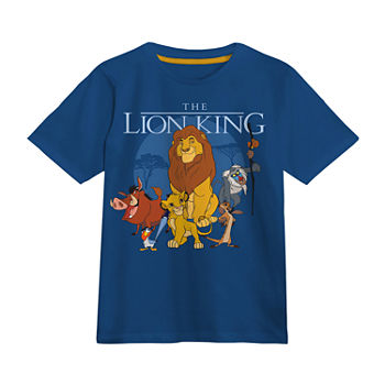 Disney Collection Little & Big Boys Round Neck The Lion King Short Sleeve Graphic T-Shirt