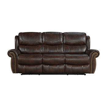 Troon Living Room Collection Roll-Arm Reclining Sofa