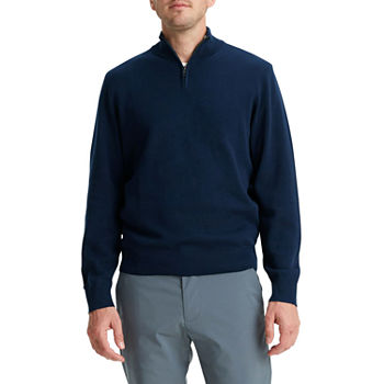 Dockers® 1/4 Zip Sweater Split Crew Neck Long Sleeve Knit Pullover Sweater