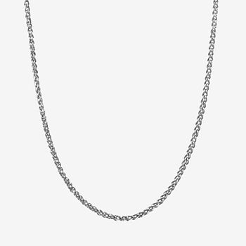 14K Gold 20 Inch Hollow Wheat Chain Necklace