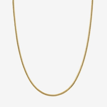 10K Gold 24 Inch Solid Snake Chain Necklace