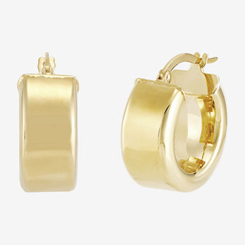 Made in Italy 14K Gold 17mm Round Hoop Earrings