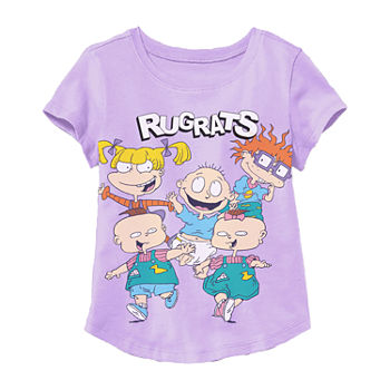 Little & Big Girls Crew Neck Rugrats Short Sleeve Graphic T-Shirt