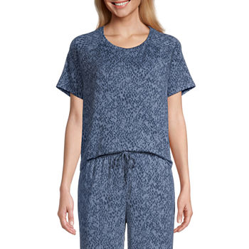 Ambrielle Womens Short Sleeve Raglan Pajama Top