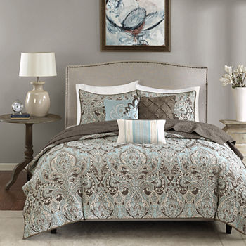 Madison Park Lavinia 6-pc. Quilted Coverlet Set