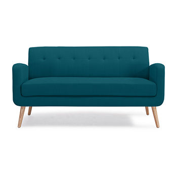 Kingston Mid Century Modern Sofa with Natural Legs