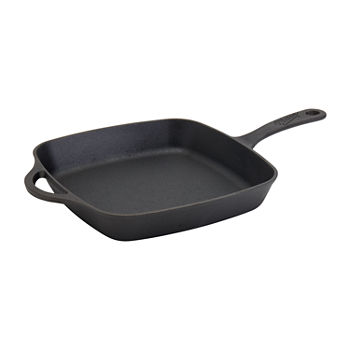 Mason Craft And More 11" Mcm Open Square With Assist Handle Cast Iron Frying Pan