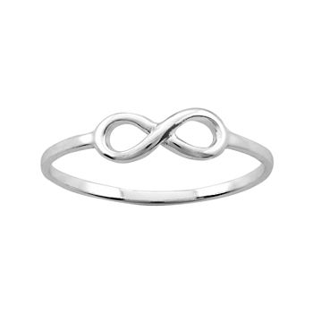Itsy Bitsy Sterling Silver Infinity Band
