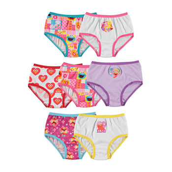 Toddler Girls Sesame Street 7 Pack Brief Panty
