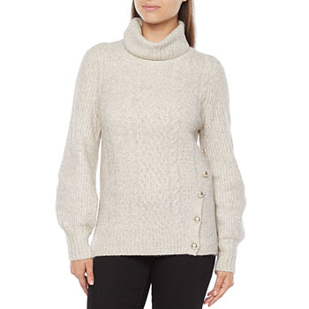 Liz Claiborne Womens Turtleneck Long Sleeve Pullover Sweater