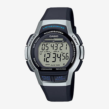 Casio Mens Black Strap Watch Ws1000h-1a2v