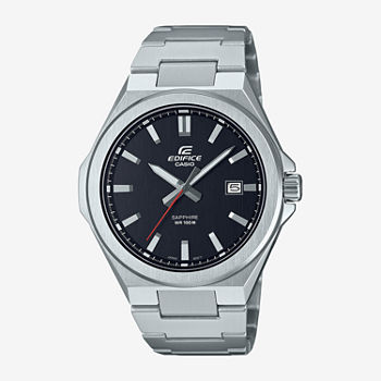 Casio Mens Silver Tone Stainless Steel Bracelet Watch Efb108d-1av