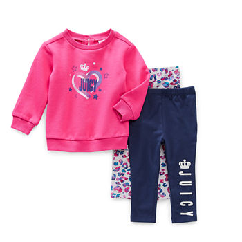 Juicy By Juicy Couture Baby Girls 3-pc. Legging Set